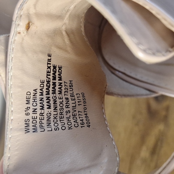 Candie's Nude Heeled Sandals Size 6.5 - Picture 3 of 7